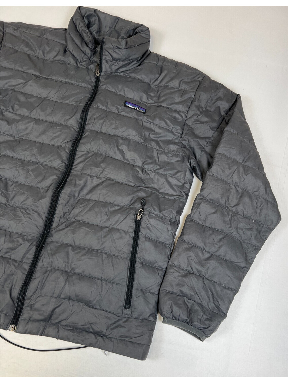 Patagonia Men XS Down Jacket Grey Full Zip Puffer Outerwear Warm Lightweight - Picture 6 of 14